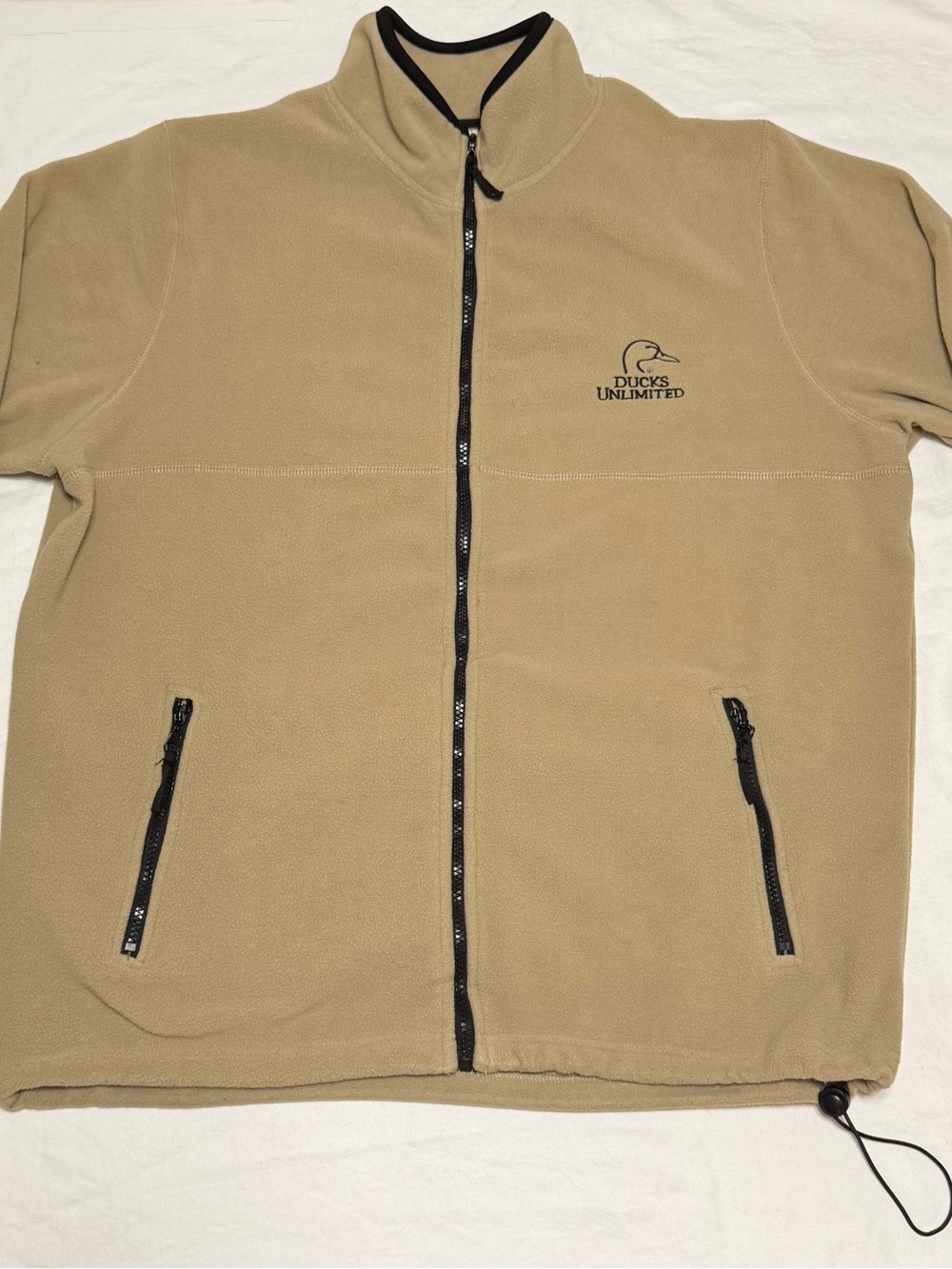 Ducks Unlimited Men's Tan Fleece Full-Zip Jacket